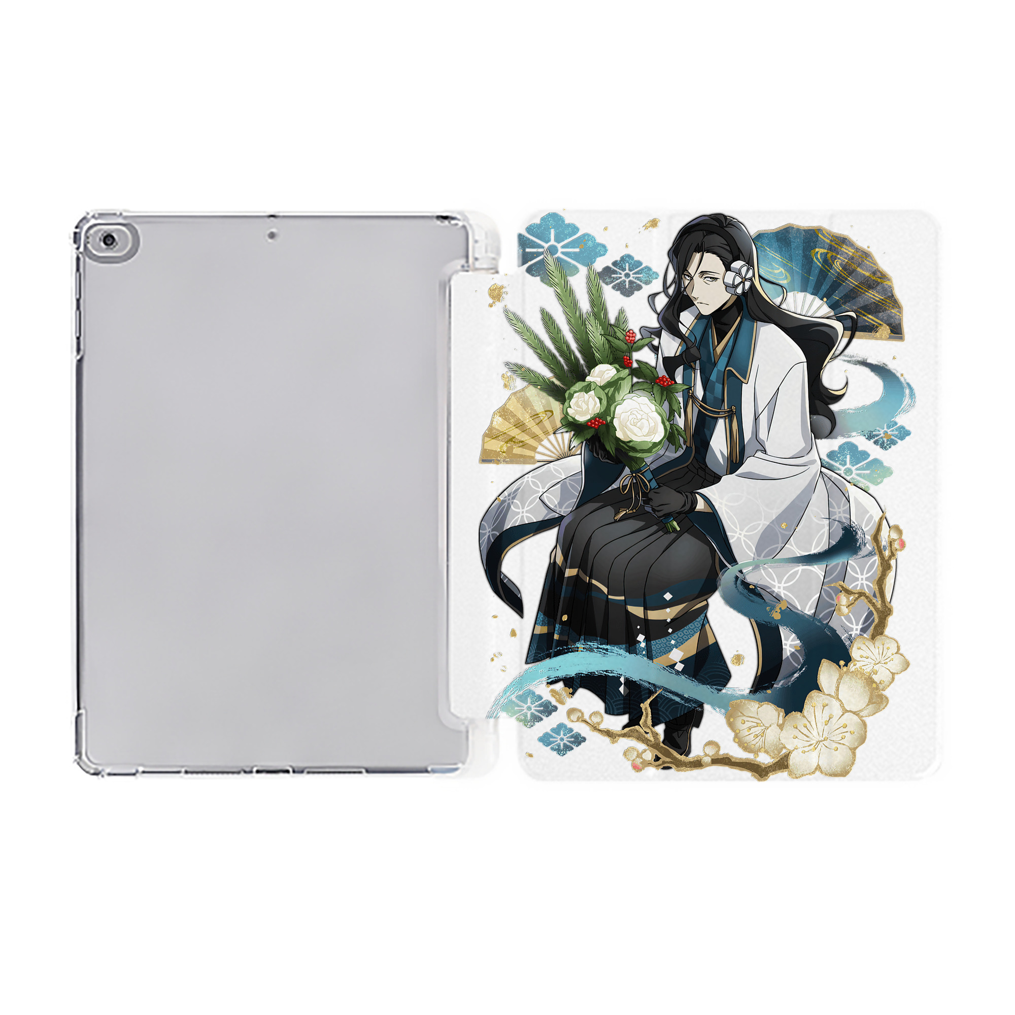 （画像用） 文豪ストレイドッグス Bungo Stray Dogs IPad ケース ペン収納付き 三つ折りスタンド PUレザー×シリコン 対応機種9.5/10.5/10.9インチ